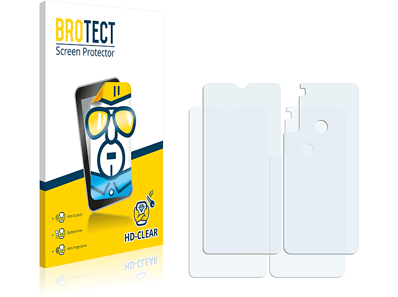 BROTECT Xiaomi Schutzfolie(für klare 2x Note Redmi 8 2019)