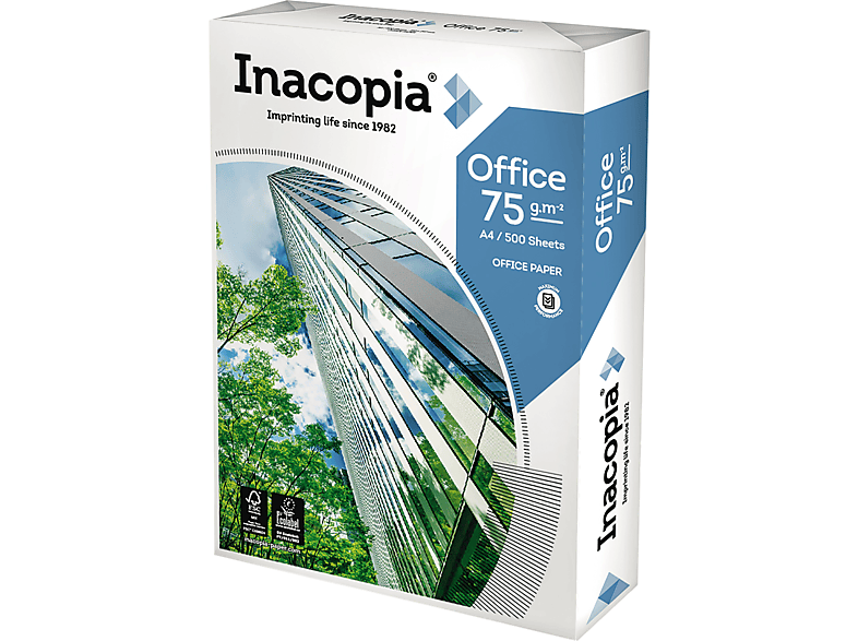 INACOPIA Kopierpapier A4 Office A4 Packung 1 500 020807511001 gel. Kopierpapier 2fach Bl./Pack. ws
