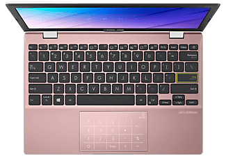 ASUS VivoBook E Series, fertig eingerichtet, Notebook mit 11,6 Zoll Display, Intel Pentium Prozessor, 8 GB RAM, 1120 GB SSD, Intel® UHD 605 Grafik, Rose Pink