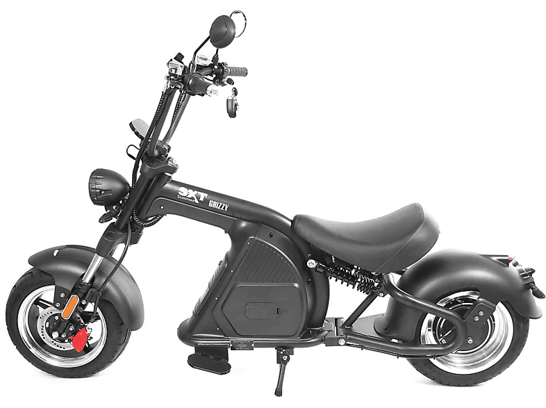 matt (12 Grizzy Zoll, SCOOTERS schwarz schwarz SXT matt) E-Roller