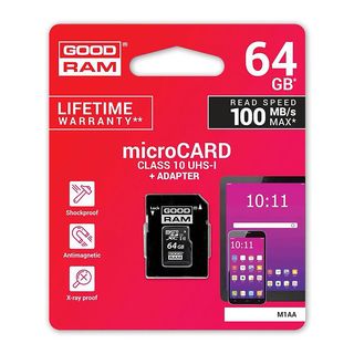 Memoria Micro SD - GOODRAM Memoria MicroSD Goodram 64GB Clase 10 UHS-I +Adaptador (MM52375634)