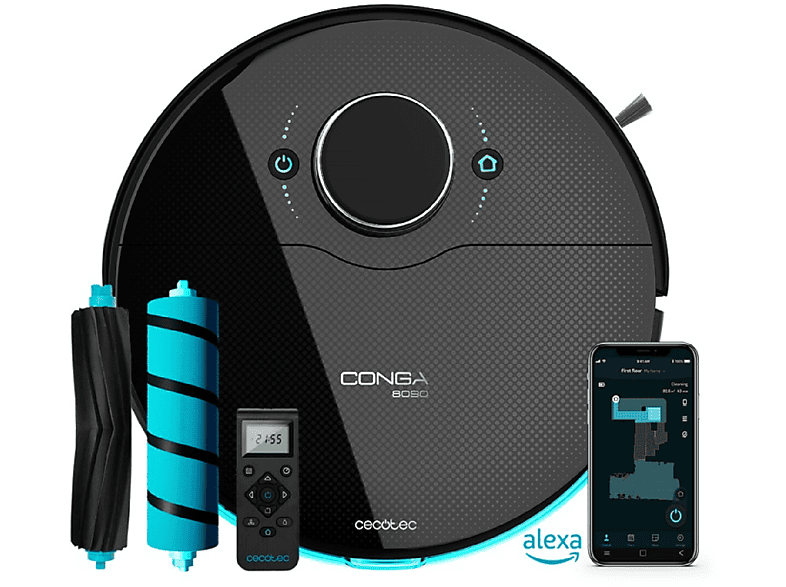 Robot aspirador - Conga 8090 Ultra CECOTEC, 80 0,57 l, min, 33 Black | MediaMarkt