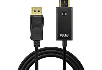 Cable Adaptador HDMI  - Cable 4k Displayport A HDMI De 1.8 Metros UNOTEC, Negro