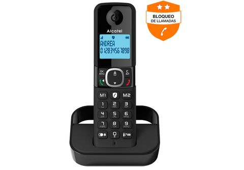 Teléfonos Fijos Inalámbricos y de Sobremesa - Alcatel F860 EU Black / Teléfono  inalámbrico ALCATEL, Negro