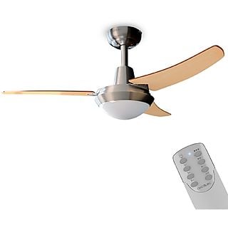 Ventilador de techo - CECOTEC EnergySilence Aero 480, 65 W, 3 velocidades, Brown