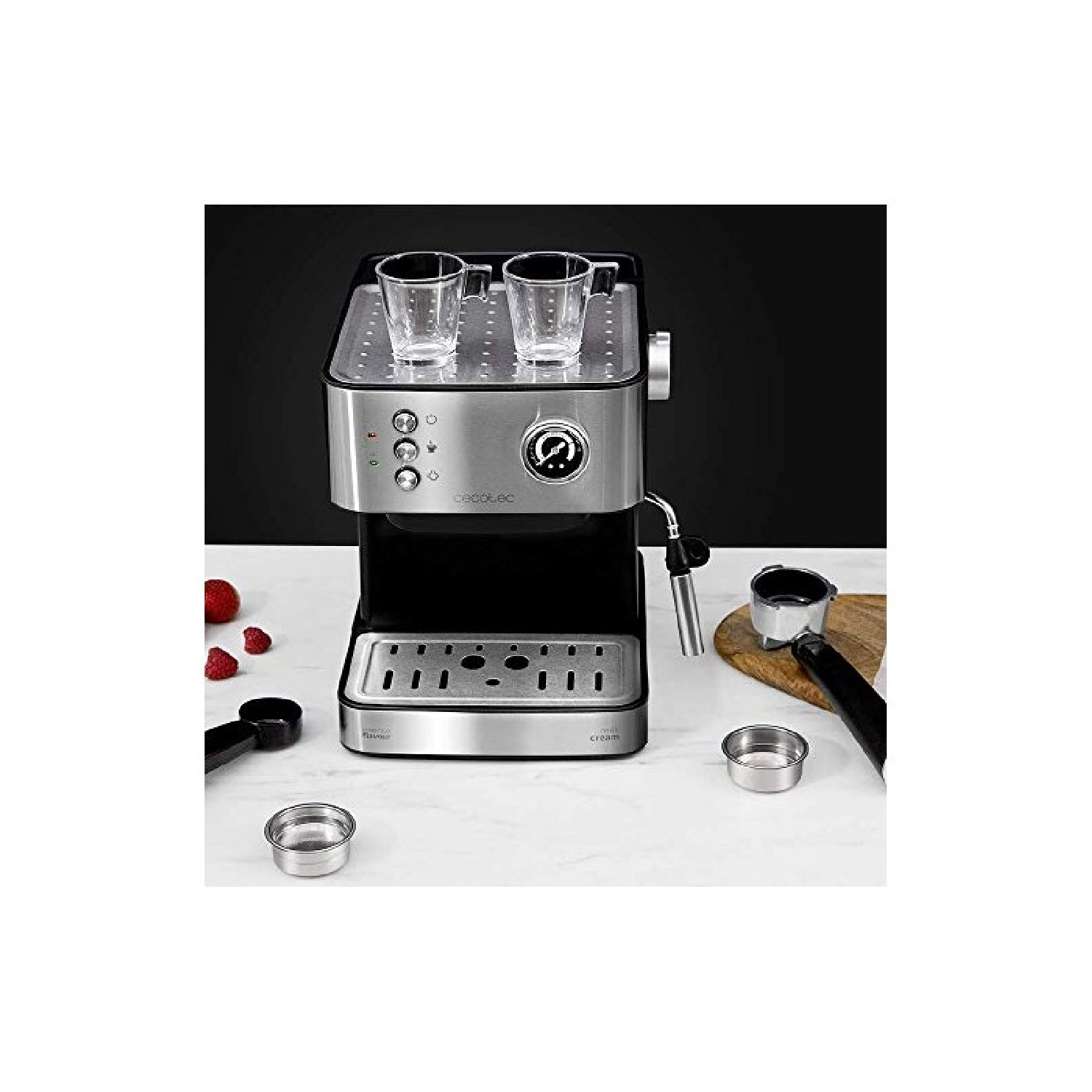 CECOTEC Power Espresso Espressomaschine Silber Professionale 20