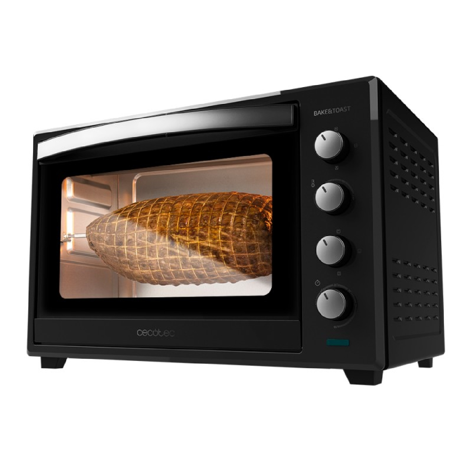 Horno sobremesa - Bake&Toast 6000 Black Gyro CECOTEC, 2000 W, 40 cm, Metálico