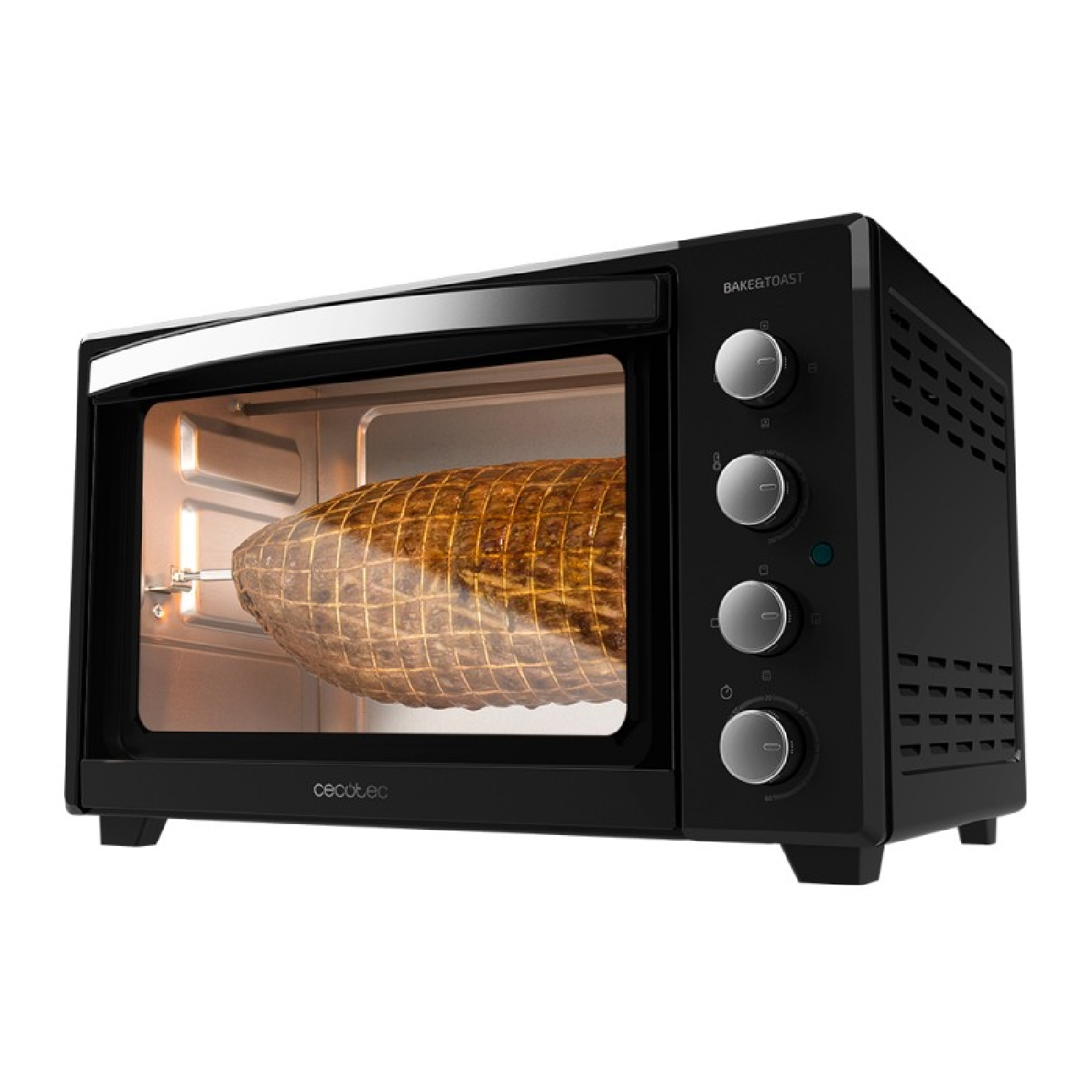 Horno sobremesa - Bake&Toast 4500 Black Gyro CECOTEC, 2000 W, 40 cm, Metálico