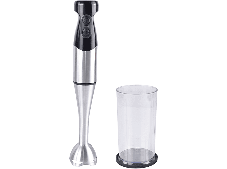 PURLINE Stabmixer 800W, abnehmbarer Schneebesen und Messbecher 500ml  Stabmixer Schwarz (800 Watt)