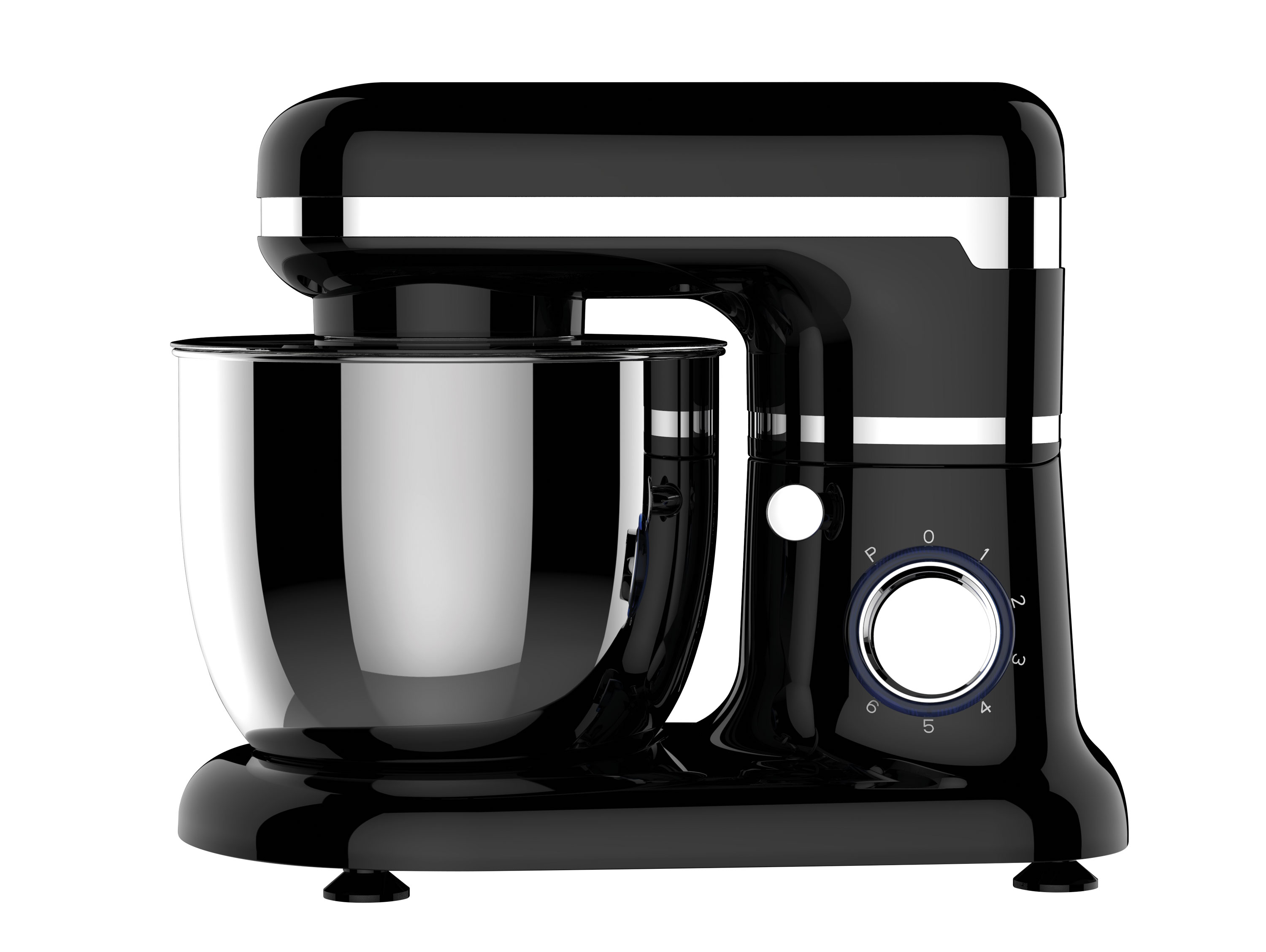 PURLINE Küchenmaschine mit Knetfunktion 1000W Küchenmaschine (1000 mit 5L Schüssel Schwarz Watt)