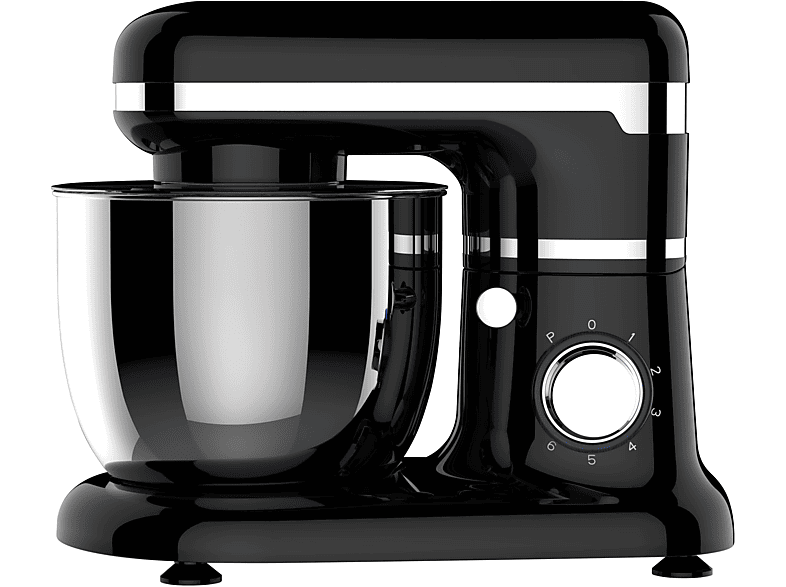 PURLINE Küchenmaschine mit Knetfunktion 1000W Küchenmaschine (1000 mit 5L Schüssel Schwarz Watt)