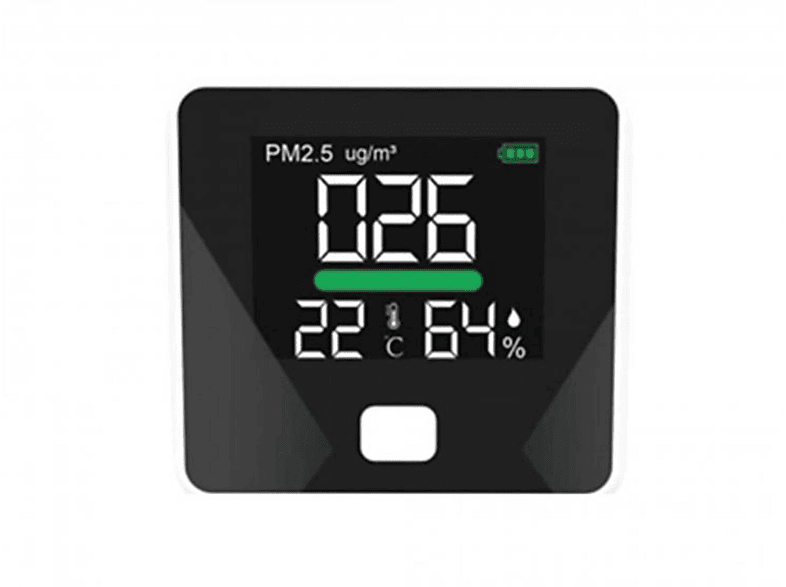 PURLINE Luftqualitätsmessgerät mit PM2.5-Sensor und 3 Funktionen Wetterstation