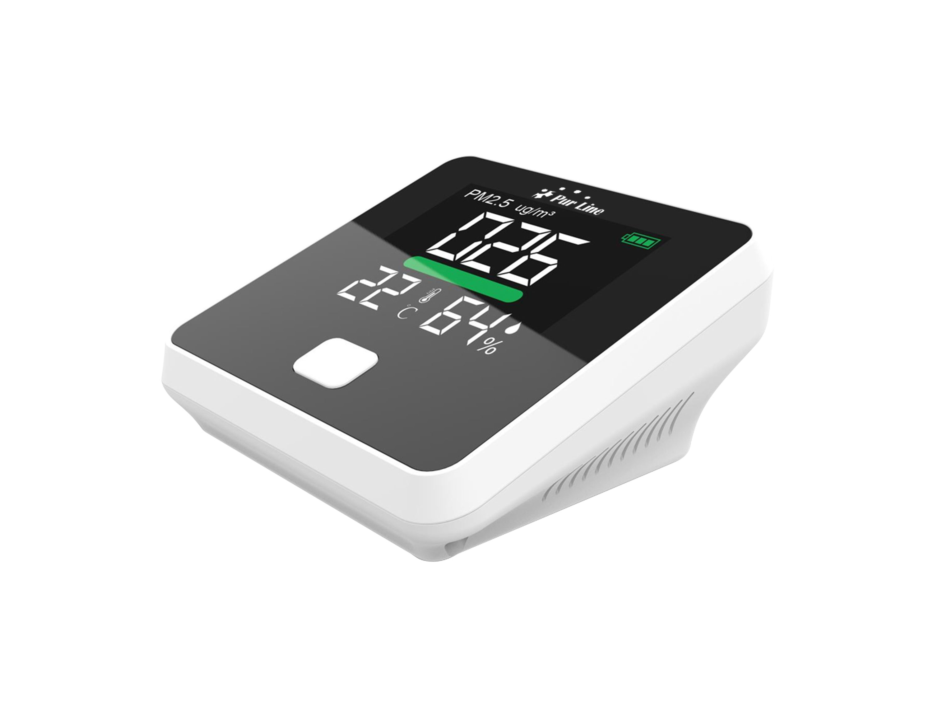 PURLINE Luftqualitätsmessgerät mit 3 Funktionen und Wetterstation PM2.5-Sensor