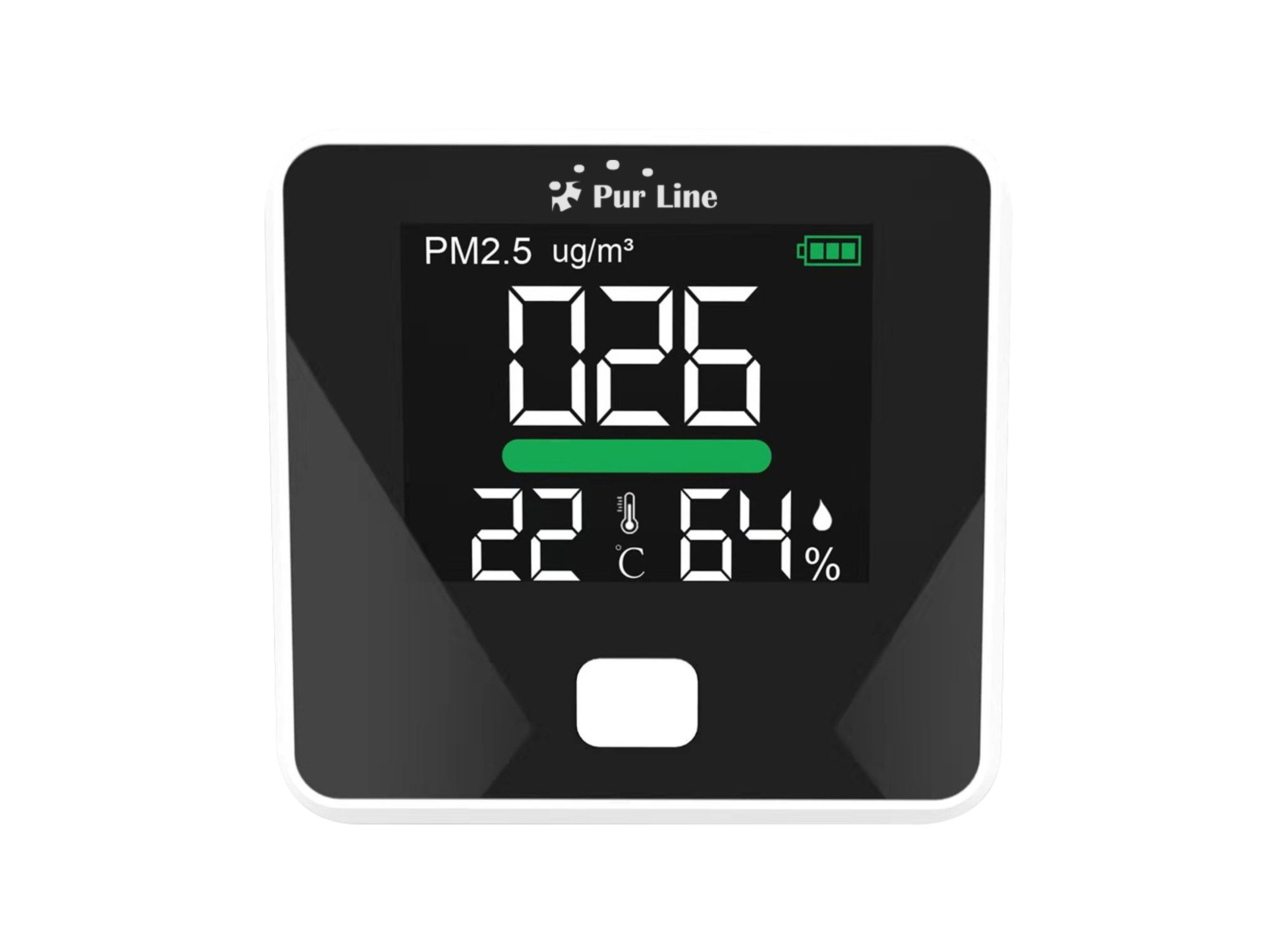 Wetterstation Luftqualitätsmessgerät PURLINE PM2.5-Sensor mit 3 und Funktionen