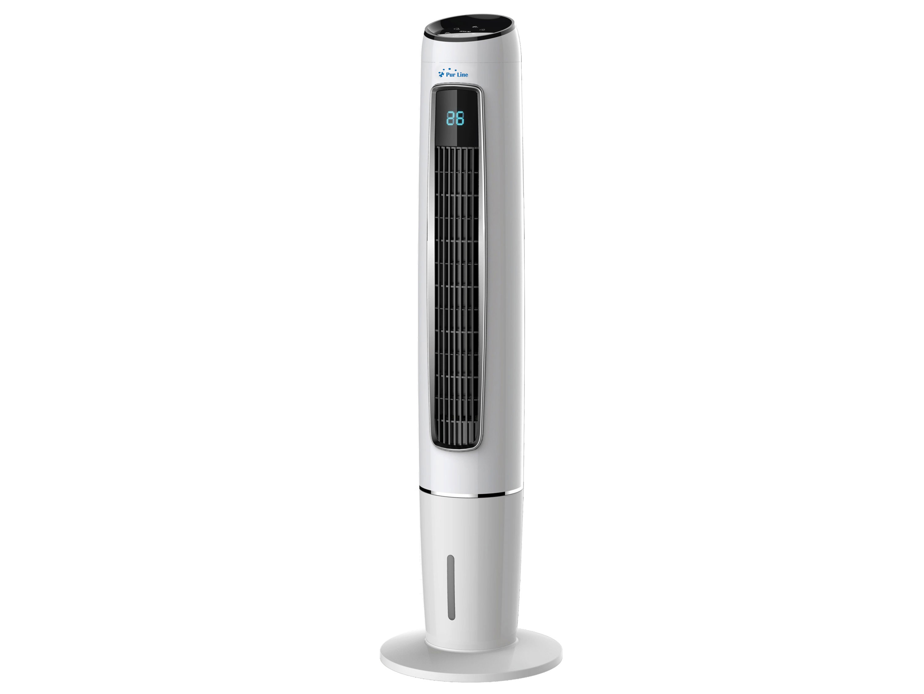 Climatizador Evaporativo Ventilador humidificador purificador de aire torre 65w mando distancia para superficies 15m2 digital purline. pantalla movimiento oscilante bajo consumo 65 temporizador 7 75