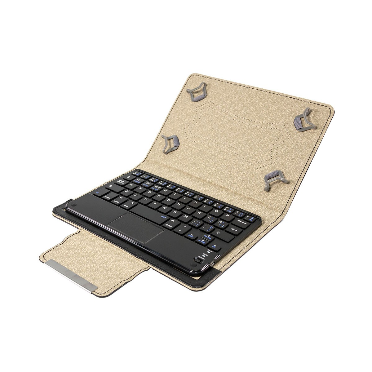 Talius Cv3005 Funda con teclado touchpad para tablet zaphyr 8001w pantallas de 8. bluetooth y enganches adaptables. compatible android windows ios. negro 8 layout