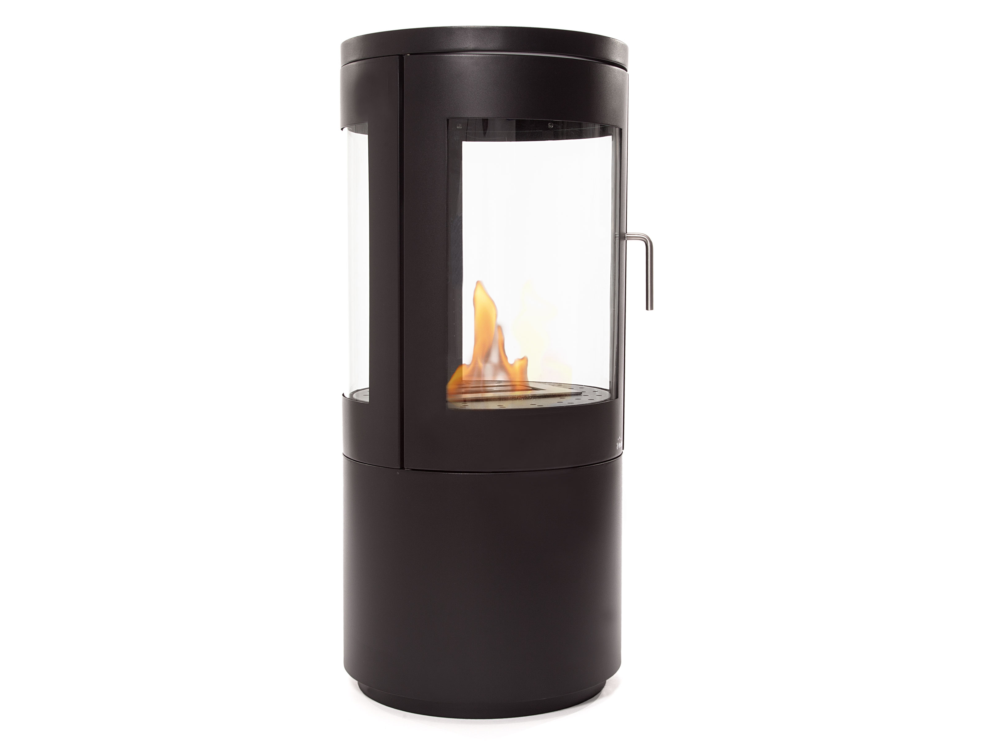 Purline Bestfire View estufa de bioetanol 3000w acero negro exterior diseño torre en con puerta cristal templado bioestufas