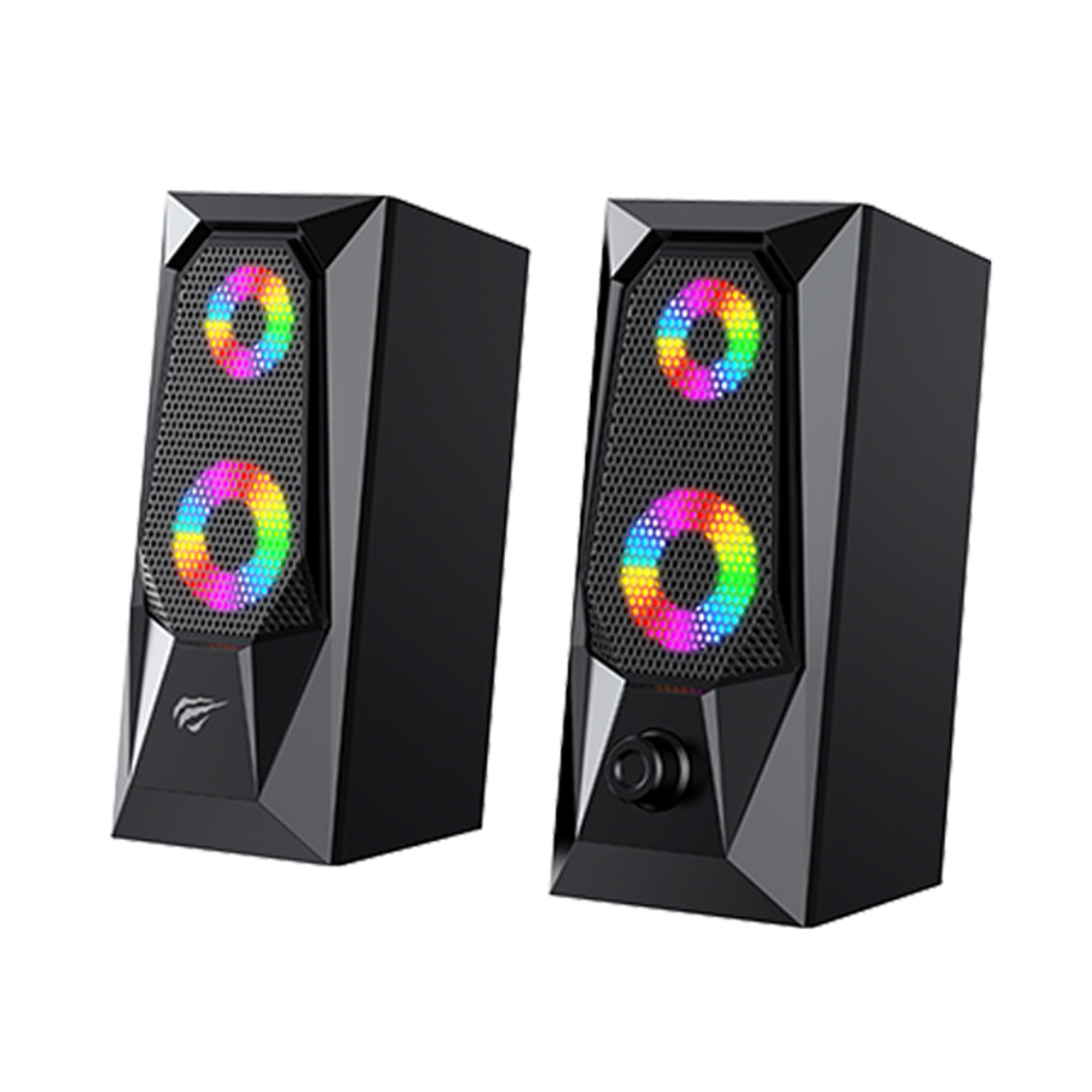 Altavoces Multimedia, Sk208, Usb + 3.5mm, 2.0, 2x3w, Rgb Gamenote - SK208 SYTECH, Negro