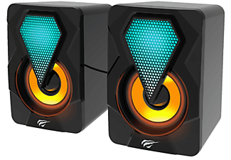 Altavoces Sk210 Mini, Usb 2.0 + 3.5mm, 2x3w, Led Gamenote - SK210MINI SYTECH, Negro