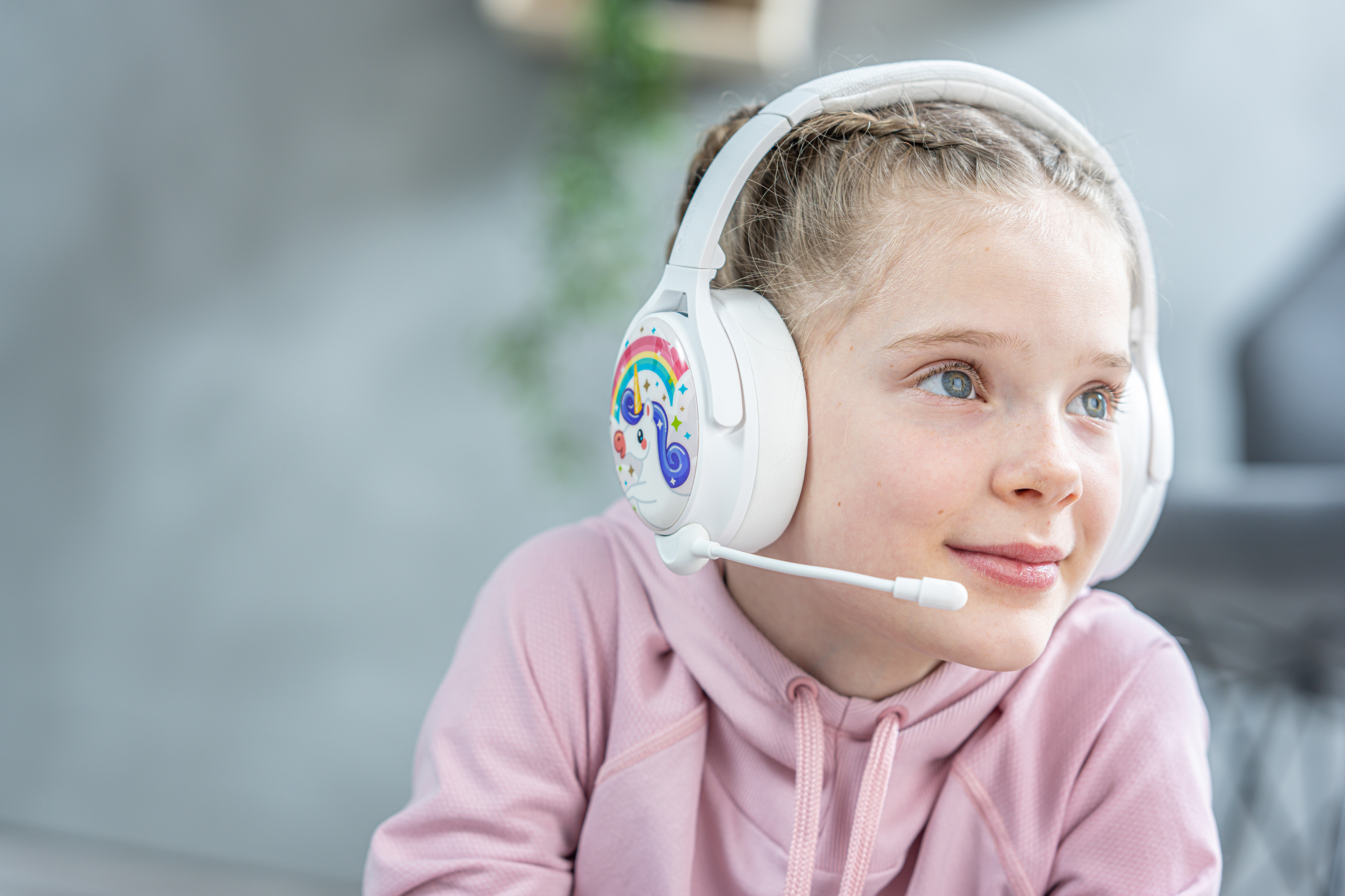 BUDDYPHONES Cosmos Plus, Over-ear Bluetooth Kopfhörer Kinder Rosa