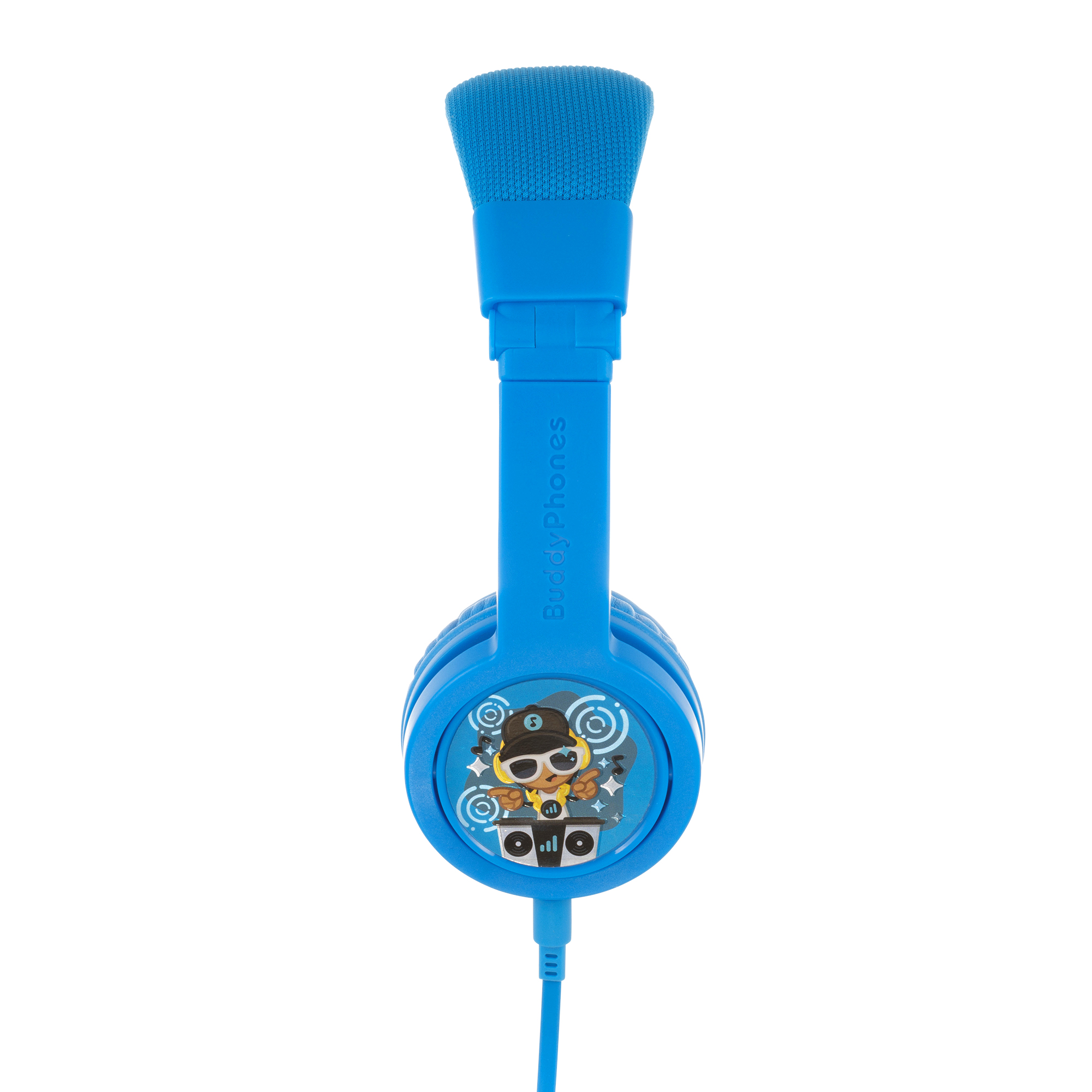 Kinder Kinder-Kopfhörer, Blau Lautstärkebegrenzende Kopfhörer BUDDYPHONES Plus Explore On-ear