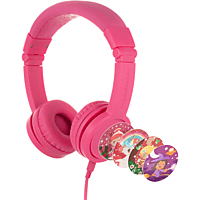 BUDDYPHONES Explore Plus Lautstärkebegrenzende Kinder-Kopfhörer, On-ear Kinder Kopfhörer Rosa
