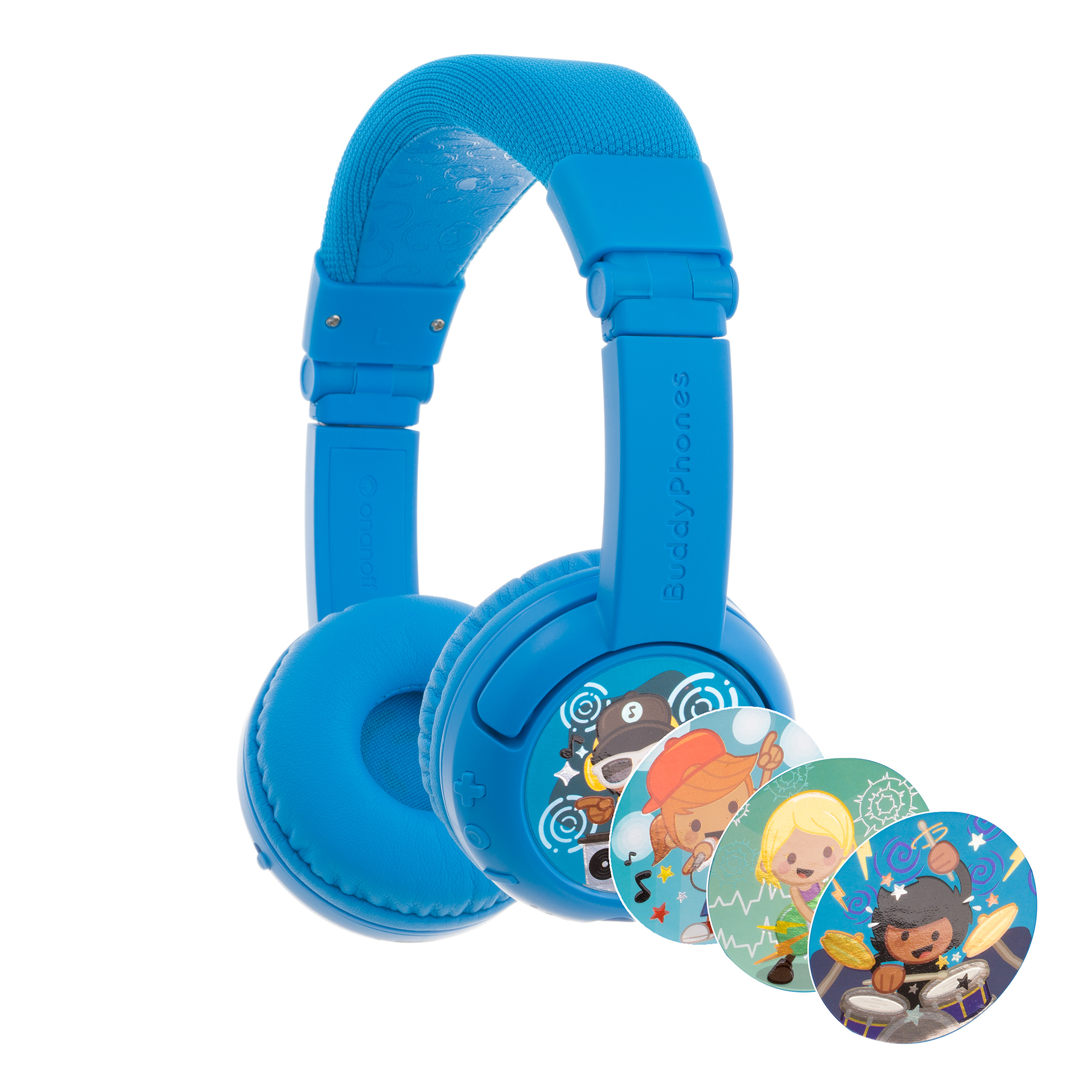BUDDYPHONES Kopfhörer Plus, Play Bluetooth Blau On-ear Kinder