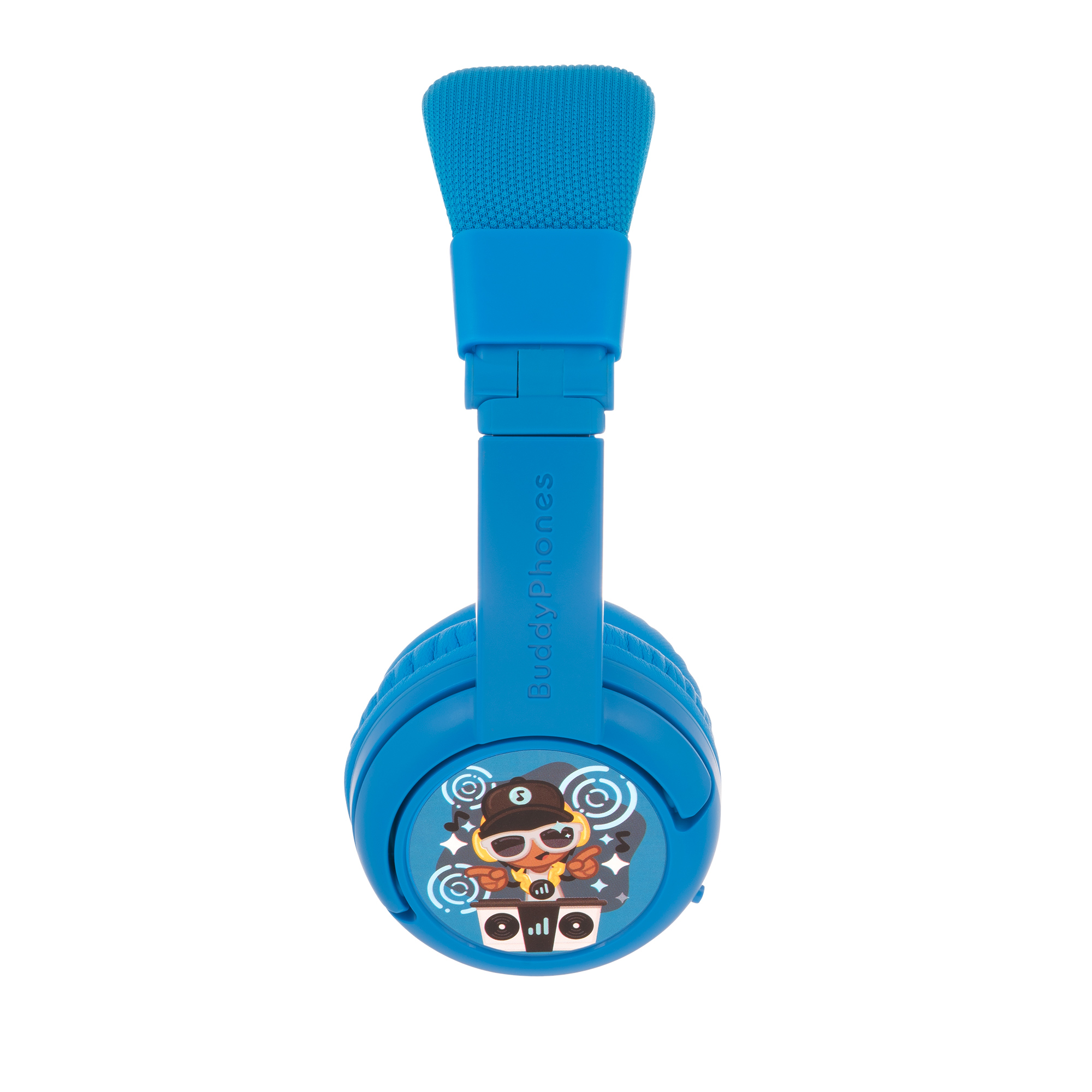 BUDDYPHONES Play Plus, On-ear Kinder Kopfhörer Bluetooth Blau