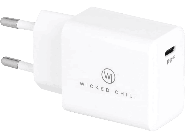 WICKED CHILI 20W USB-C Power Adapter Netzteil Ladegerät für iPhone 14, 13, 12, 11,  MagSafe Adapter Fast Charge USB-C Ladeadapter