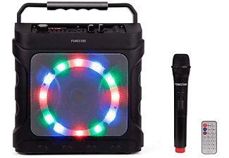 Altavoz Karaoke  - PARTYBOX  FONESTAR, Bluetooth, Negro