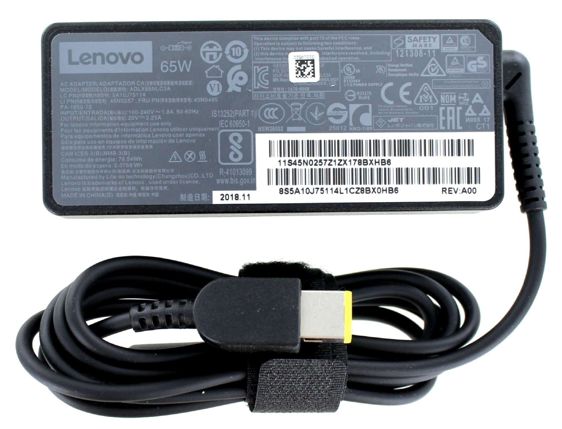 LENOVO Original für Netzteil Lenovo Netzteil/Ladegerät ADLX65NLC3A