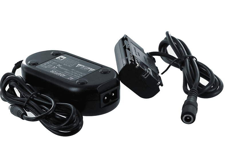 MOBILOTEC Netzteil-Kuppler kompatibel mit Canon LP-E6 Netzteil/Ladegerät Canon, 7.4 Volt, schwarz