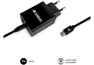 de enchufe - SUBBLIM Smart Charger Cargador USB para enchufe 18W 3A + Cable USB C 1m Negro SUBBLIM, Negro | MediaMarkt