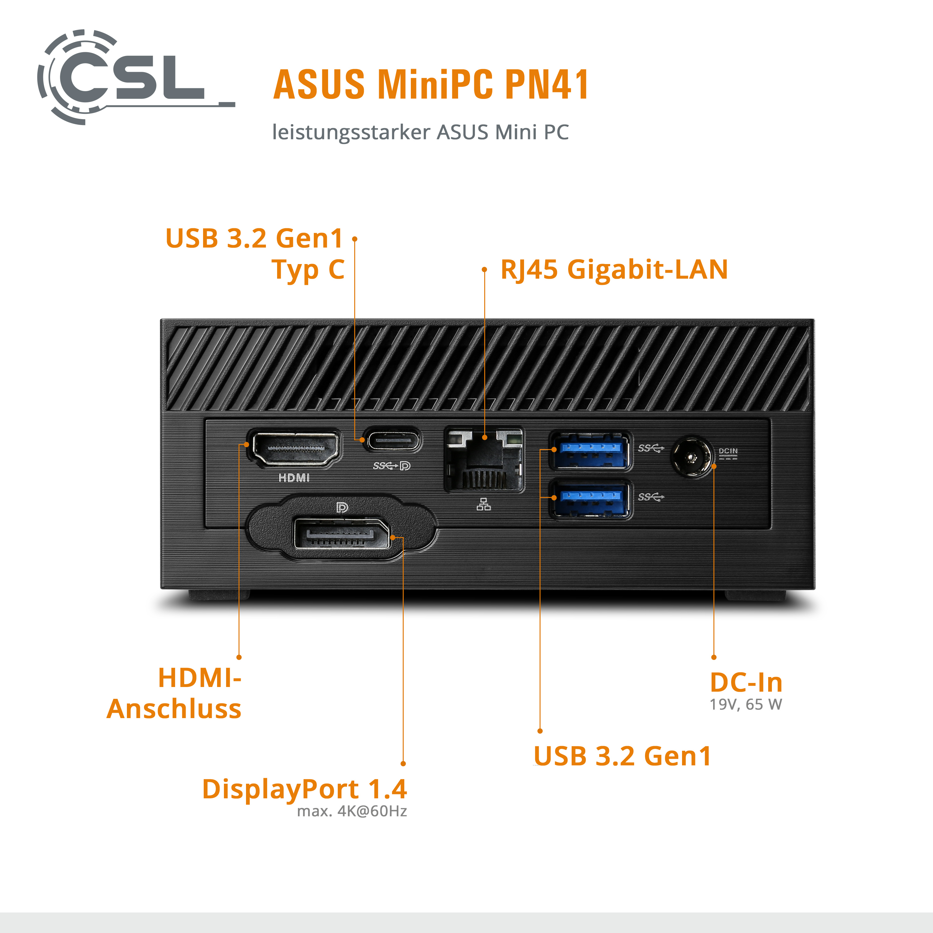 ASUS PN41 / 500 GB Windows / 16 Mini-PC, SSD (64 11 16 Bit), Home 11 Win GB SSD, GB GB / 500 M.2 RAM, Intel® Home