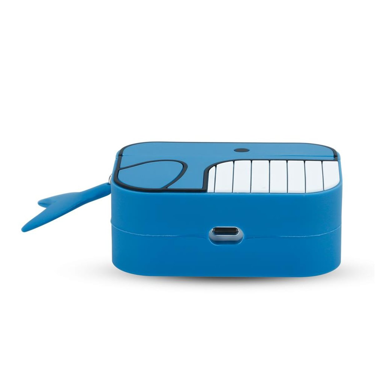 Blue Case Schutzhülle CADORABO AirPod Schlüsselanhänger, Apple, Sleeve, PRO 3D 2, Kopfhörer Whale