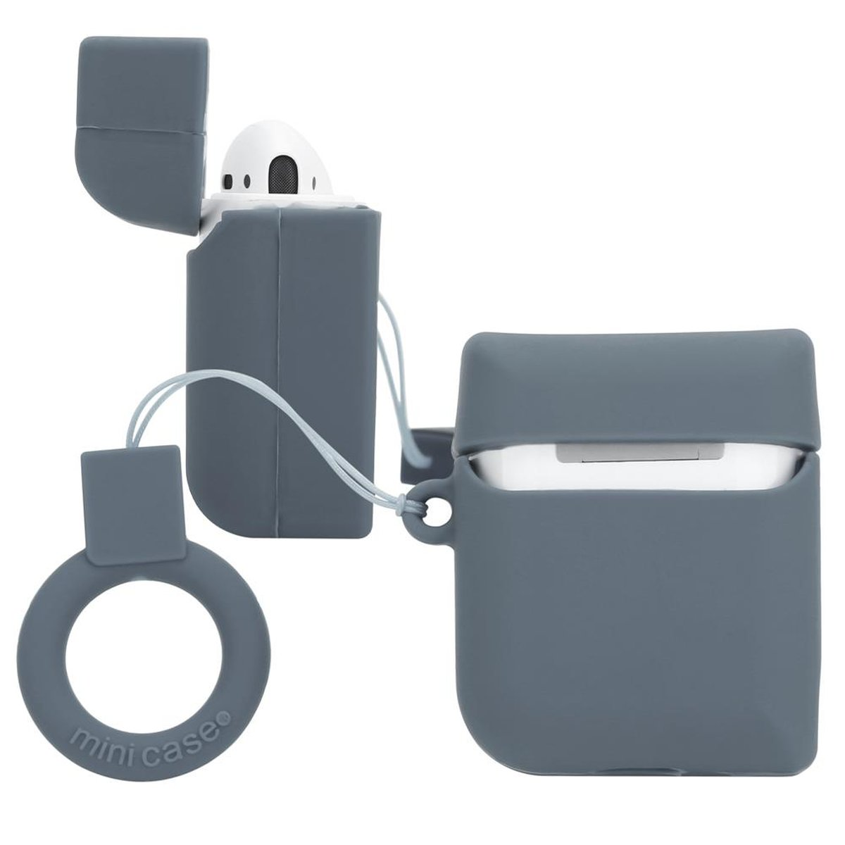 Case Apple, Schutzhülle Game 3D Kopfhörer Grey AirPod & Retro CADORABO Schlüsselanhänger, Sleeve, 2, 1