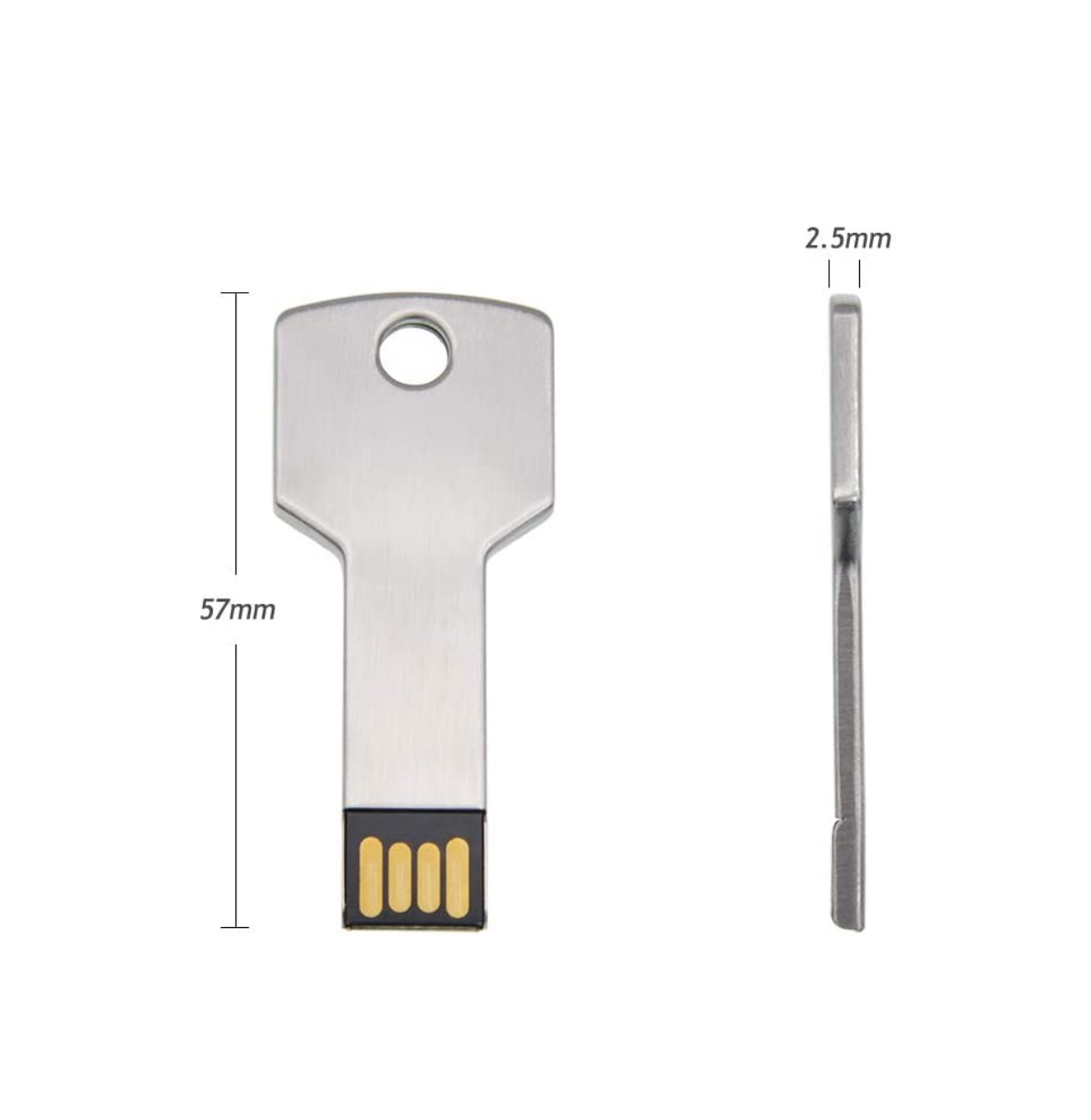 USB GERMANY Key Silber 4GB GB) 4 (silver, USB-Stick
