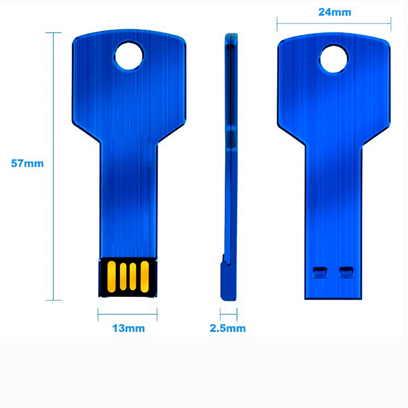 USB GERMANY KeyBlau (Blau, 16 16GB GB) USB-Stick