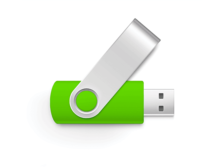 USB GERMANY Swivel  1GB USB-Stick (Green, 1 GB)