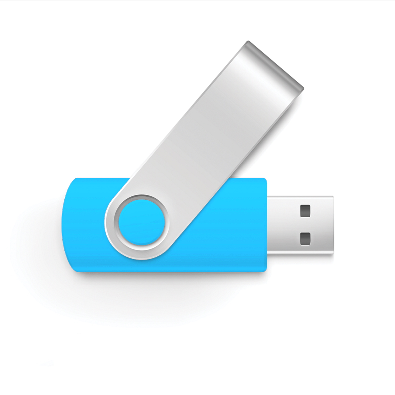 USB GERMANY 2 (Hellblau, USB-Stick 2GB GB) Swivel