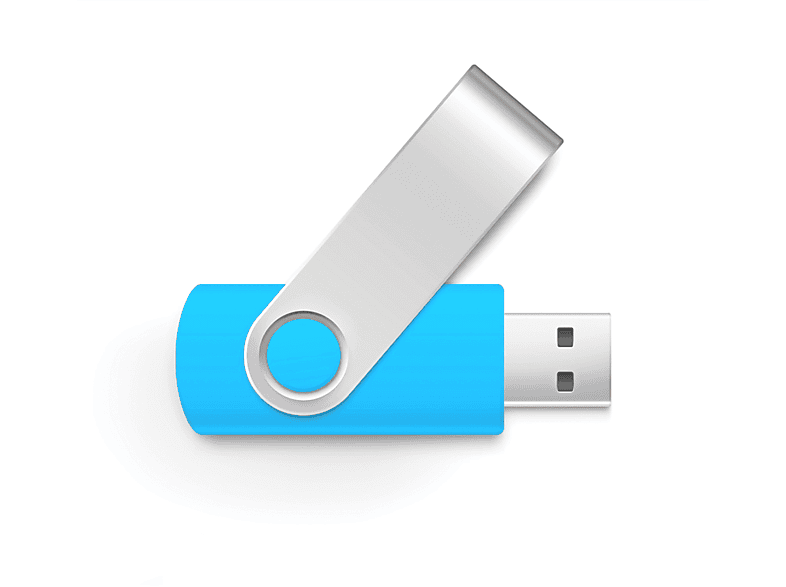 USB GERMANY Swivel  8GB USB-Stick (Hellblau, 8 GB)