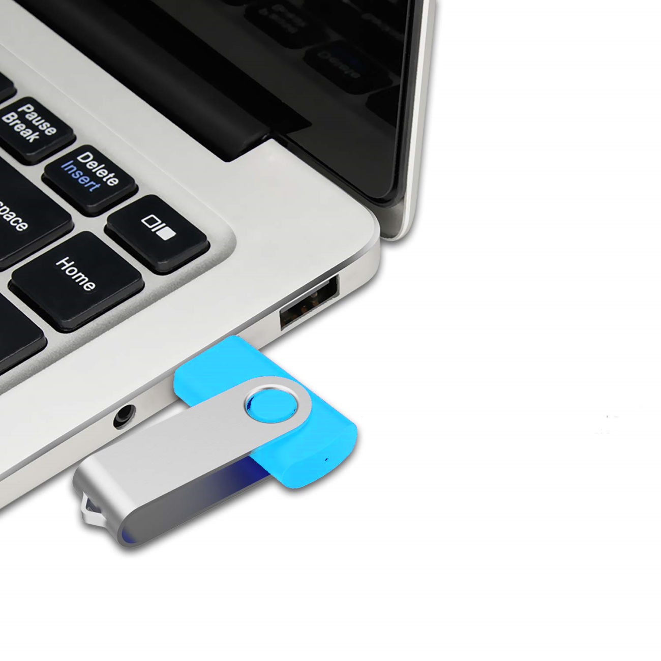 USB GERMANY Swivel 64GB USB-Stick (Hellblau, GB) 64
