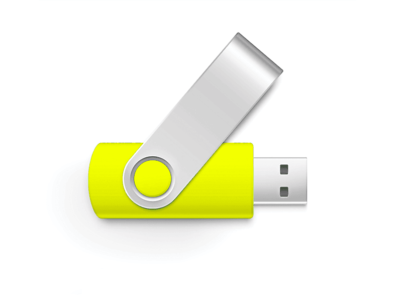 USB GERMANY Swivel  128GB USB-Stick (Gelb, 128 GB) | USB-Sticks