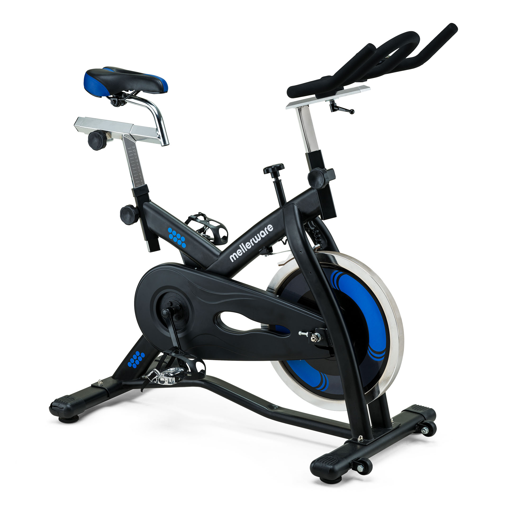 Mellerware Bicicleta Estatica spinning ajustable con pantalla lcd y manillar regulables. bike path loopy para indoor 20kg