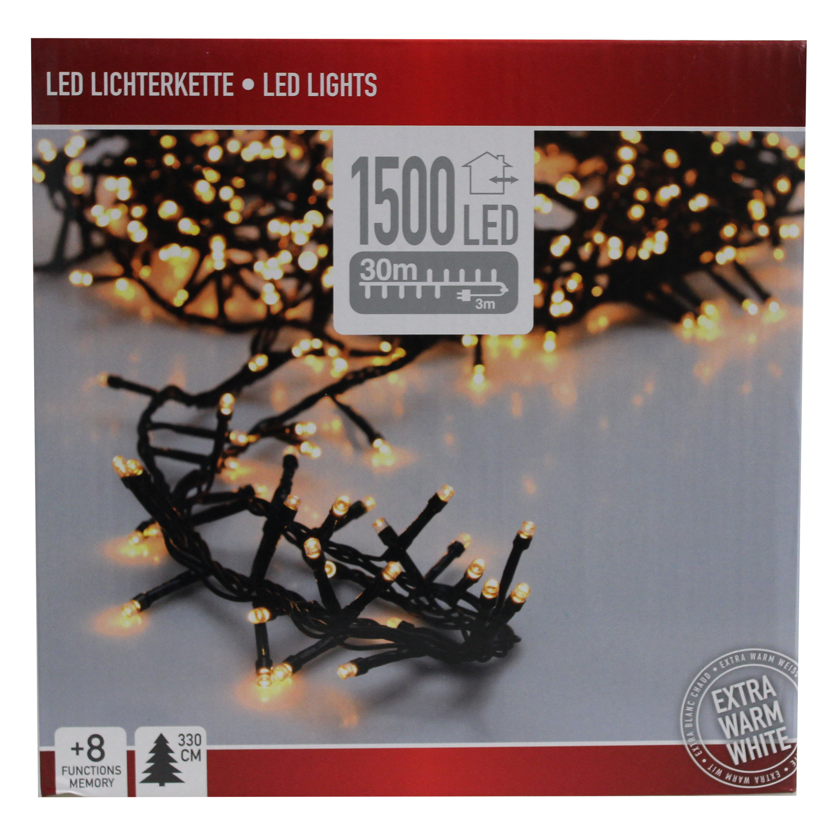 LED SLABO Dekoration 1500er Lichterkette Weihnachtsbeleuchtung Weihnachtsbaum Lichter Deko Weihnachten