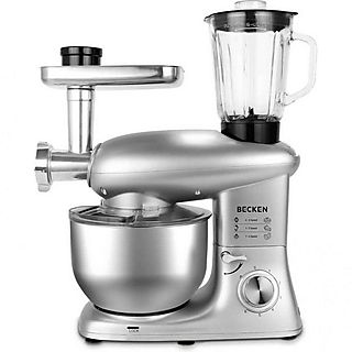 Robot de cocina - BECKEN Robot de Cocina BECKEN BKM4570 (6 L - 1400 W - 6 accesorios), 1400 W, Gris