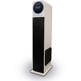 Altavoz torre - TALIUS TAL-NINA, 4 canales, Bluetooth, 60 W, Blanco