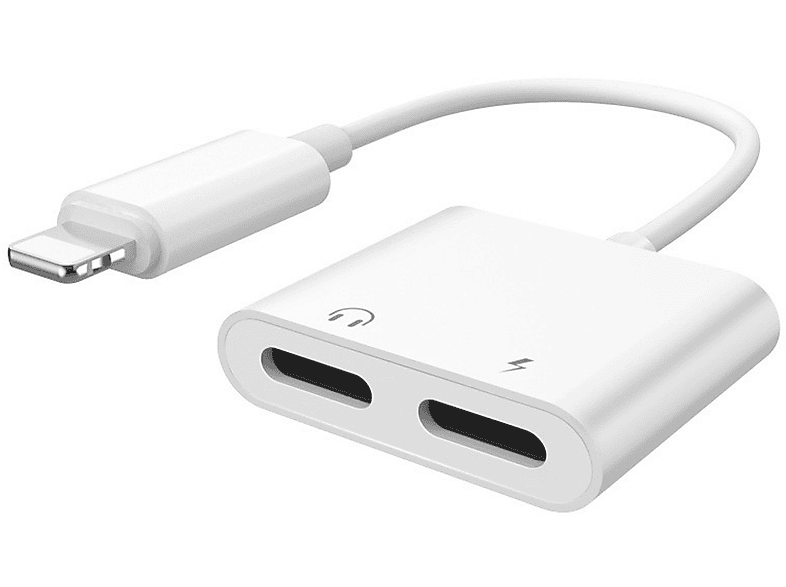 ENGELMANN Lightning auf Lightning Kopfhörer und Ladeadapter Adapter, Weiß | Adapter & Spezialzubehör