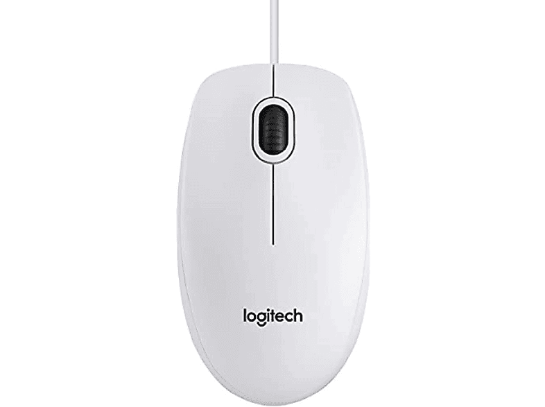 LOGITECH B100 Maus, Weiß