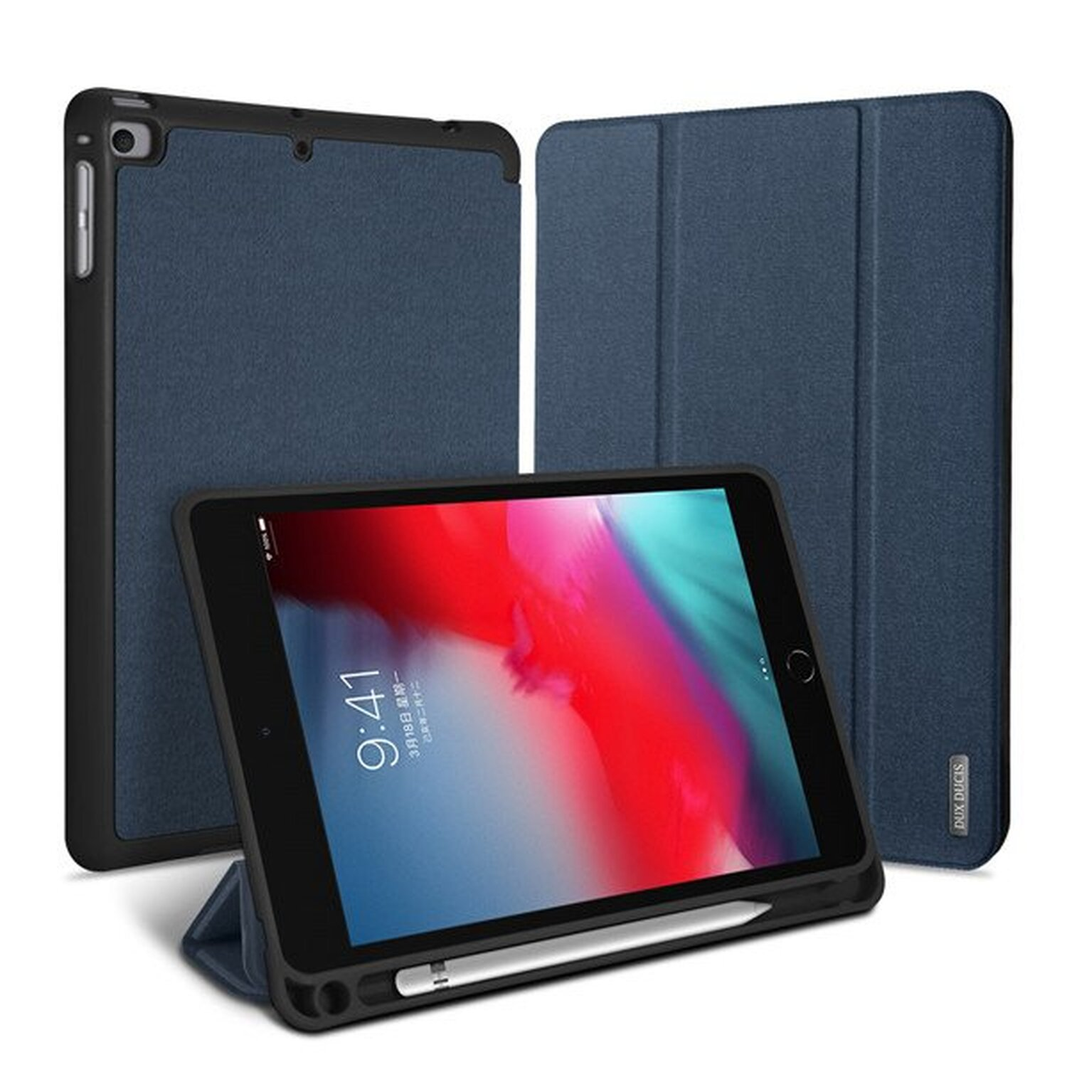 iPad Blau Mini 6 Kunstleder, Bookcover Apple für Domo Tablethülle DUCIS DUX